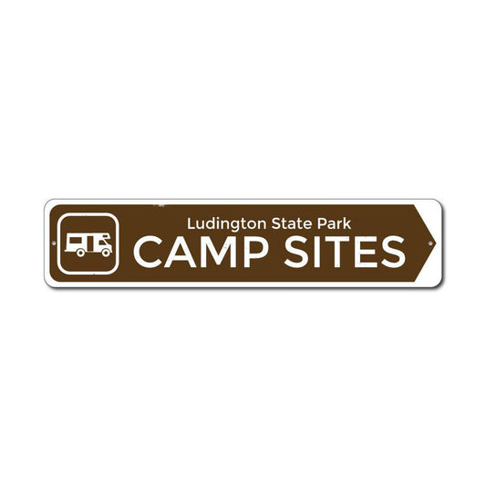 Campsite Camper Metal Sign