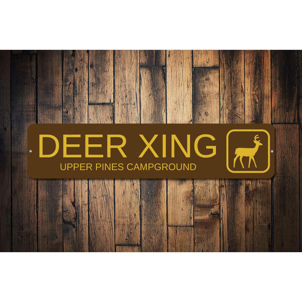 Deer Crossing Trail Sign