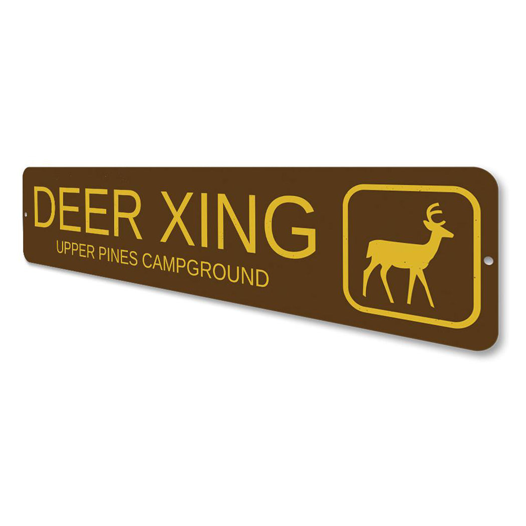 Deer Crossing Trail Sign