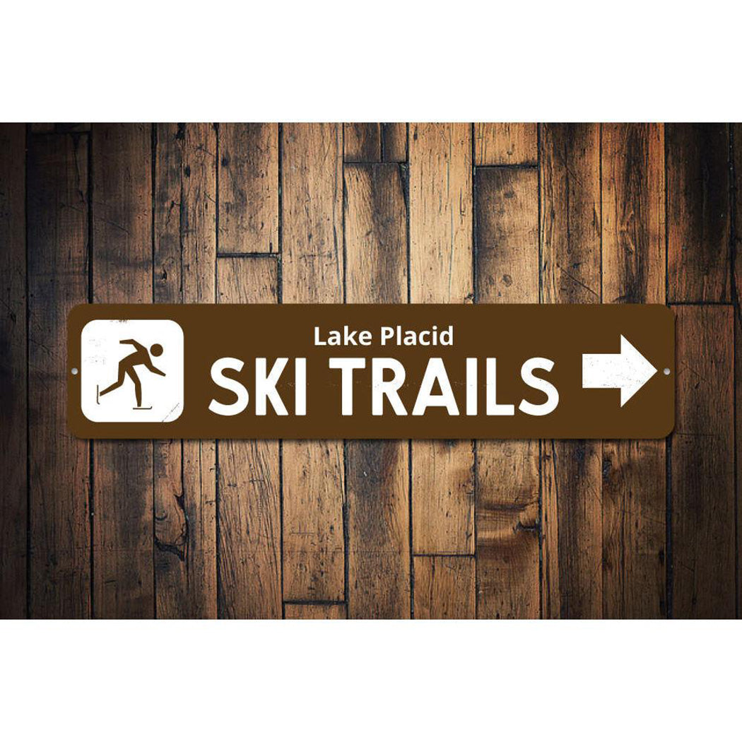 Ski Trails Arrow Sign