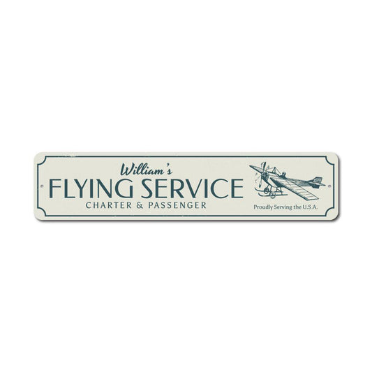 Flying Service Metal Sign