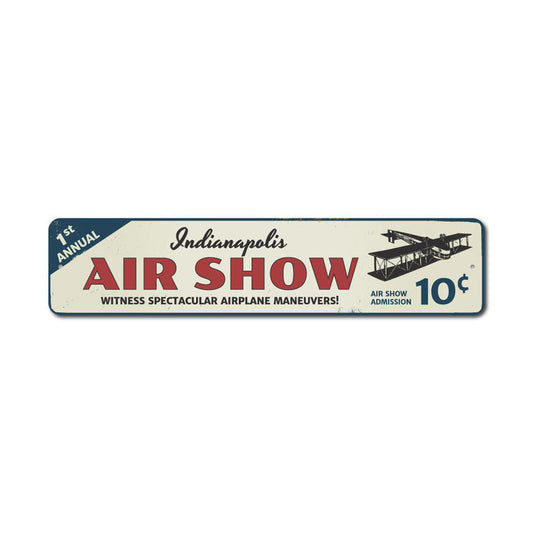 Air Show City Metal Sign