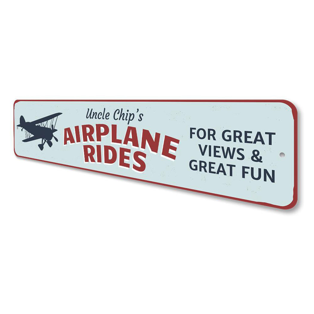 Pilot Airplane Rides Sign