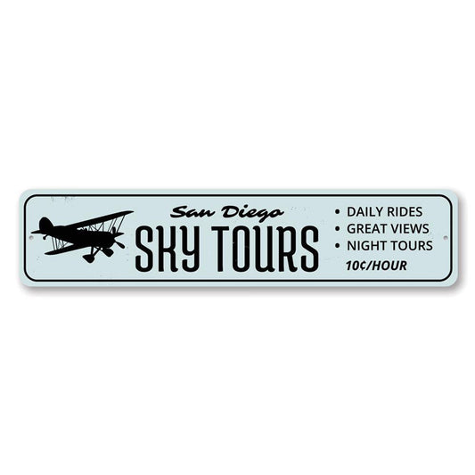 Sky Tours Metal Sign