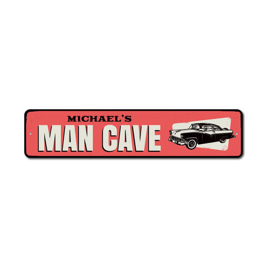 Car Man Cave Metal Sign