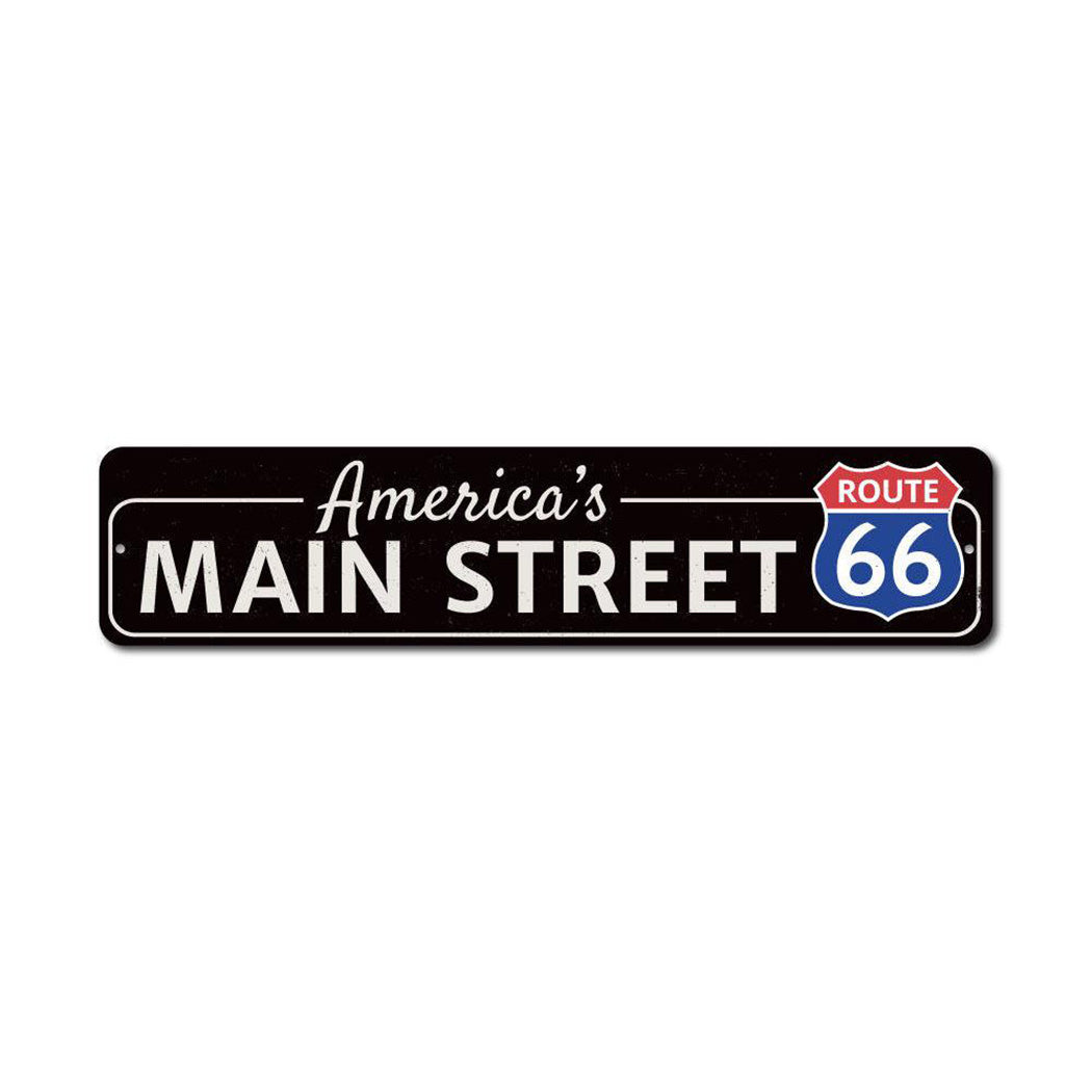 America's Main Street Route 66 Metal Sign