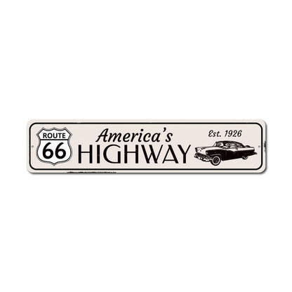 Est 1926 Route 66 Metal Sign