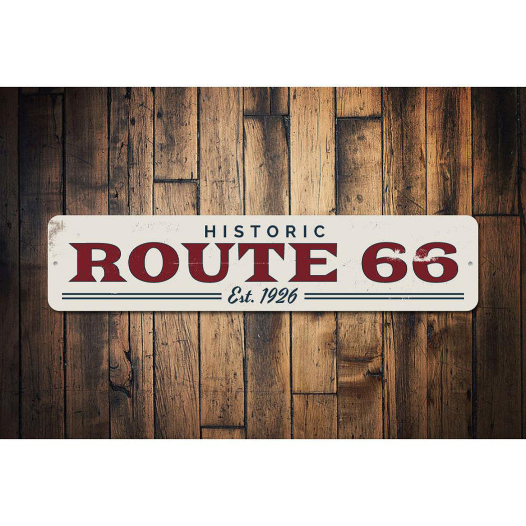 Route 66 Est Date Sign