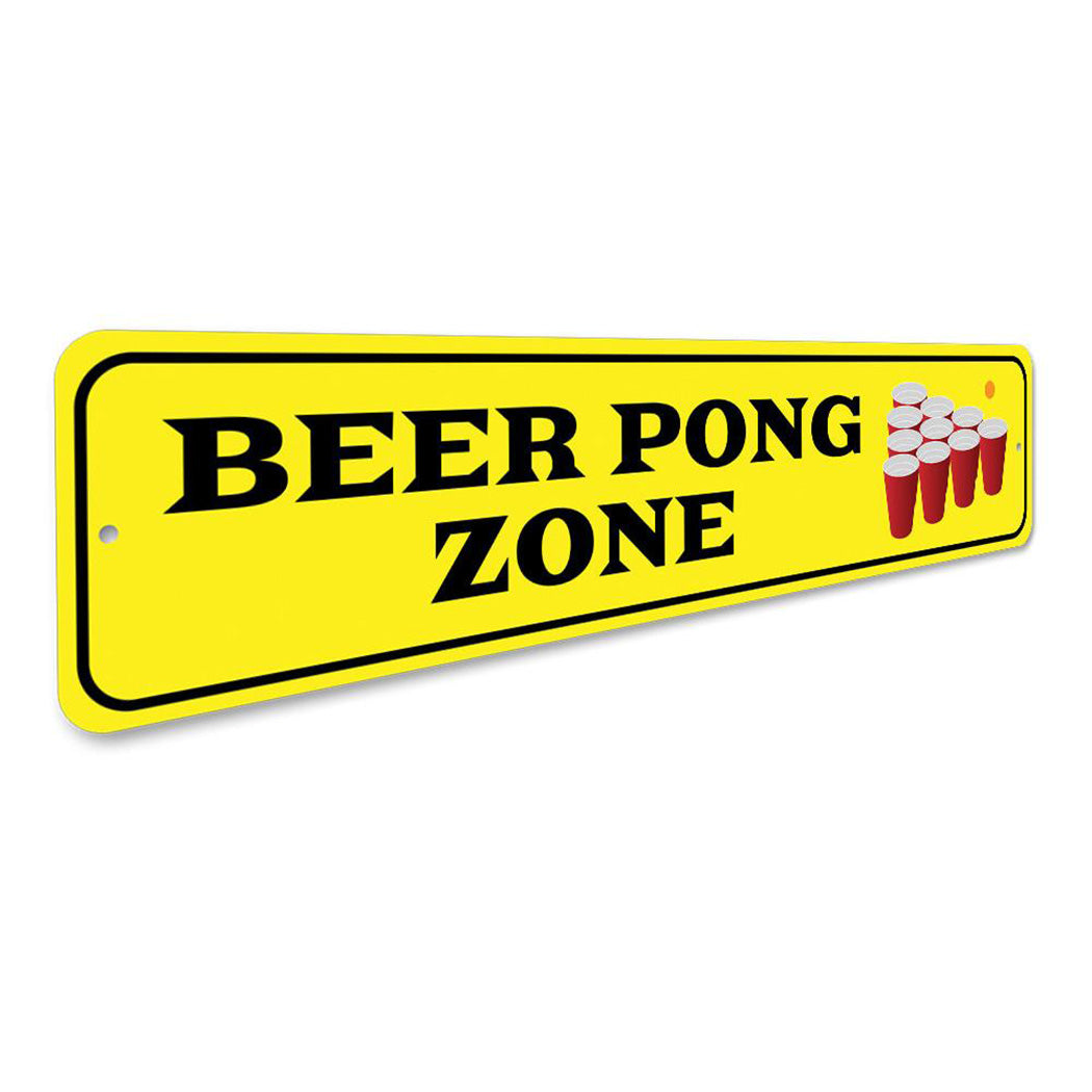 Beer Pong Zone Party Sign