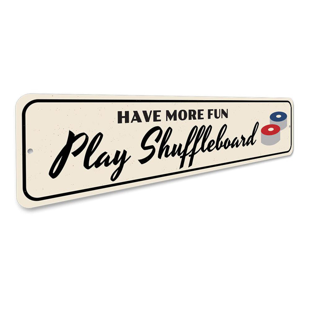 Fun Shuffleboard Sign