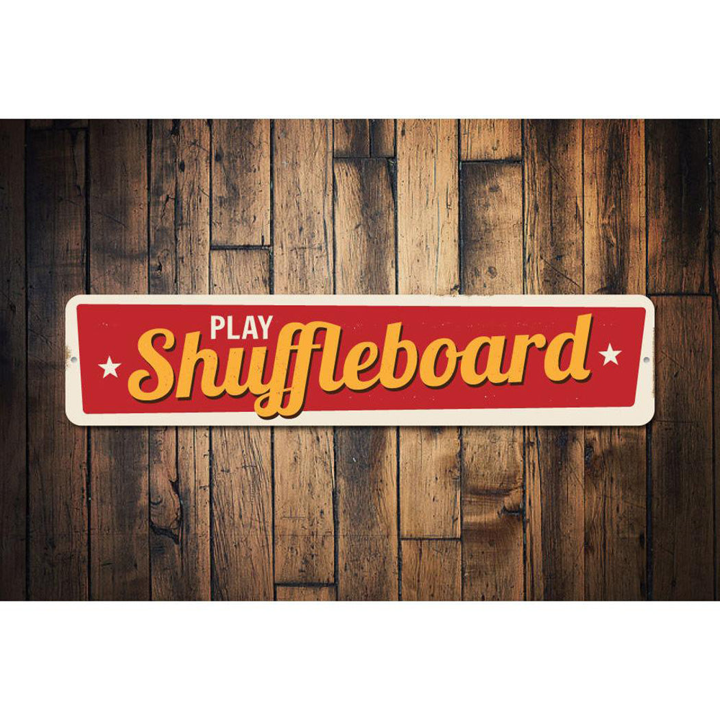 Play Shuffleboard Sign