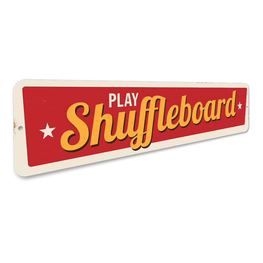 Play Shuffleboard Sign