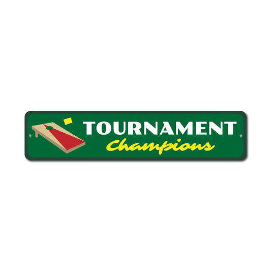 Cornhole Tournament Metal Sign