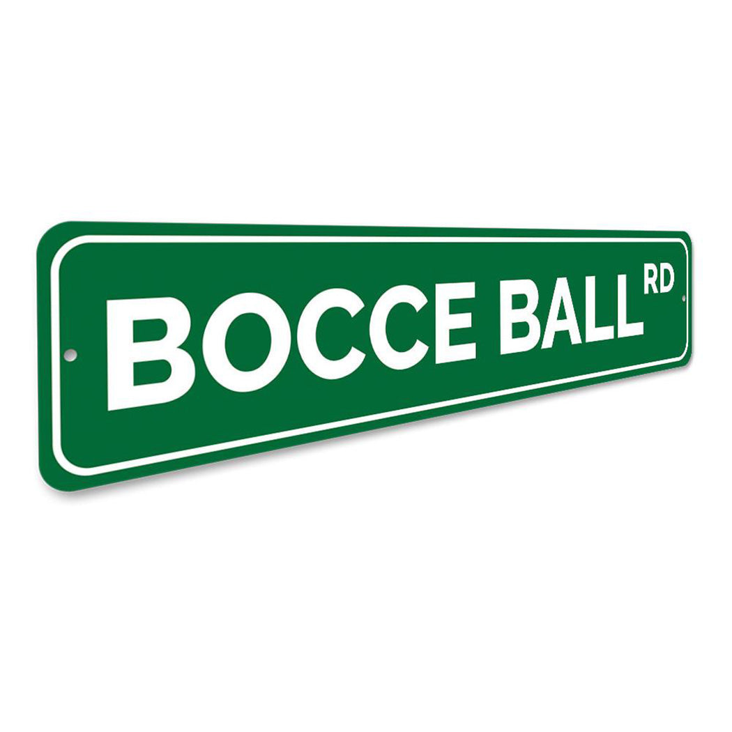 Bocce Ball Road Sign