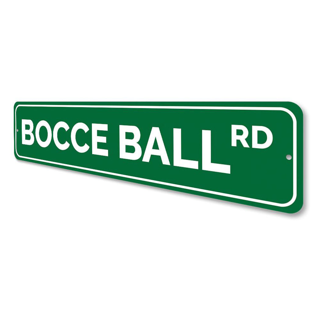 Bocce Ball Road Sign