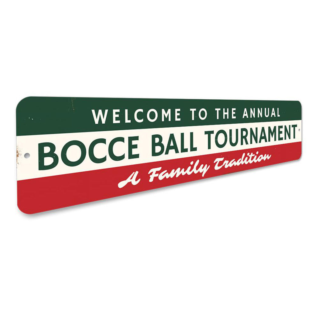 Bocce Ball Tournament Sign