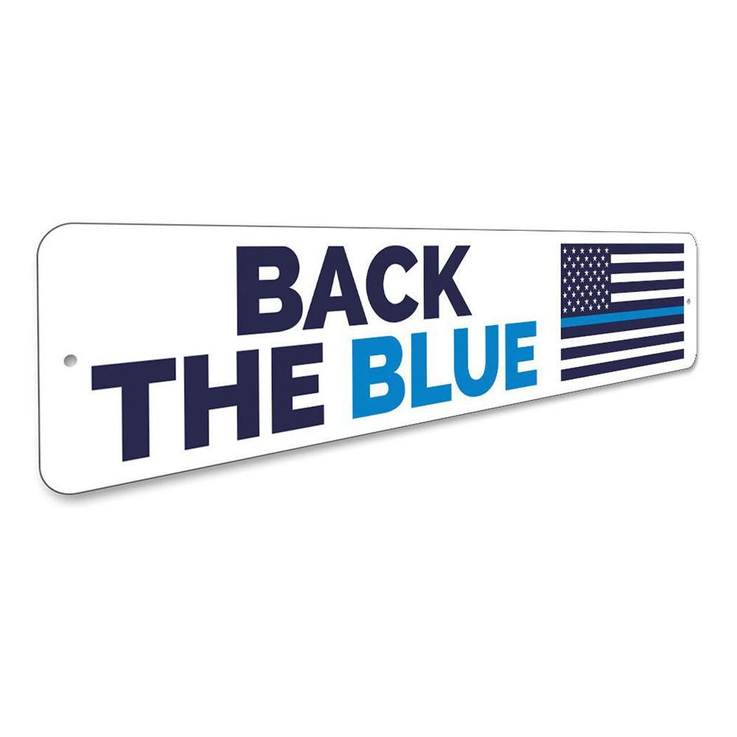 Back the Blue Flag Sign