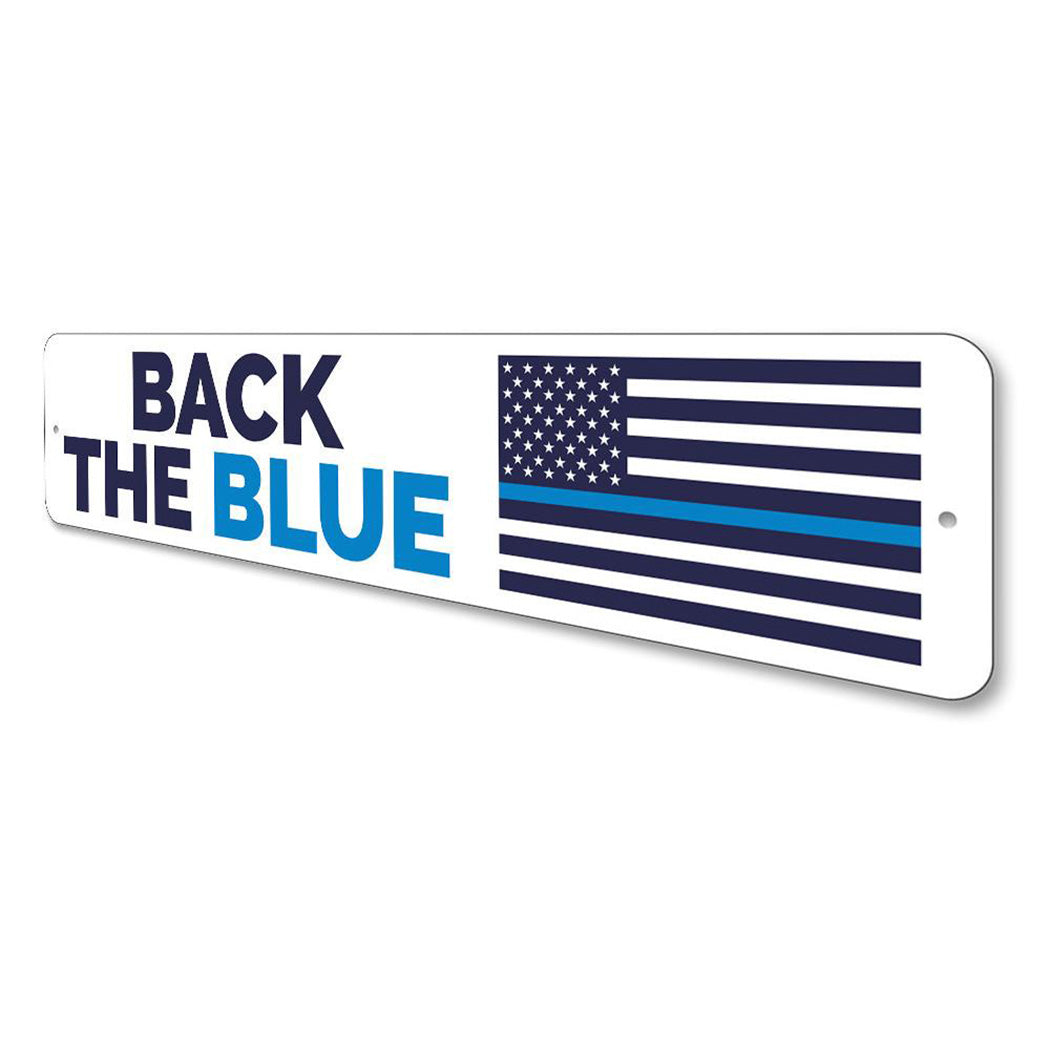 Back the Blue Flag Sign