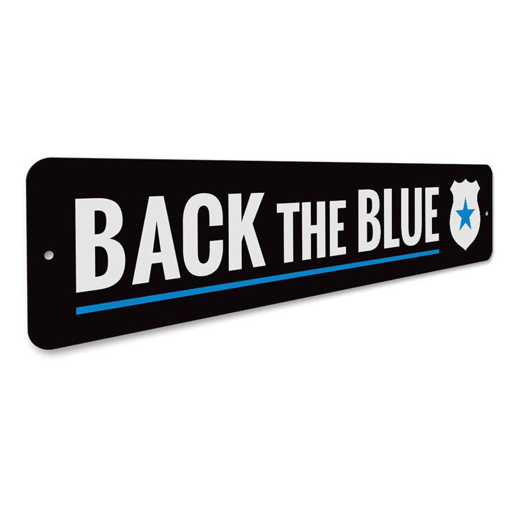 Badge Back The Blue Sign