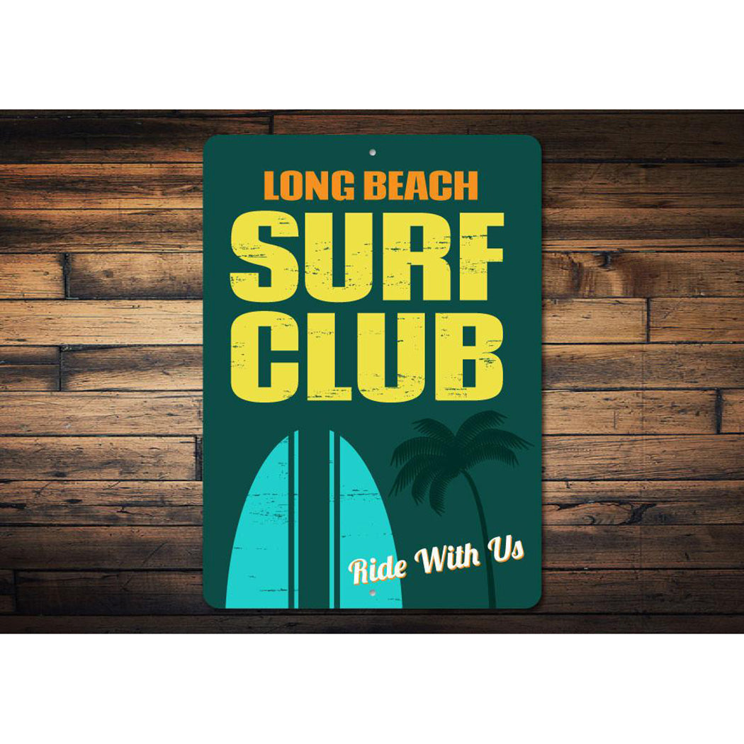 Beach Surf Club Sign