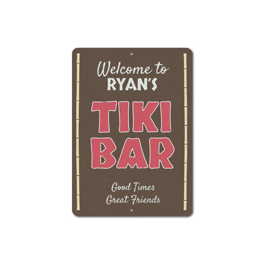 Welcome Name Tiki Bar Sign