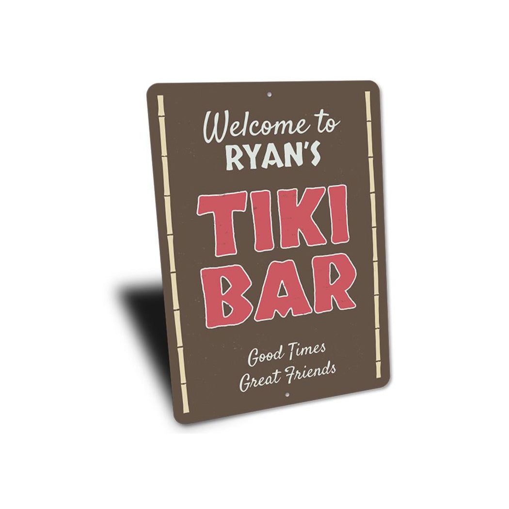 Welcome Name Tiki Bar Sign