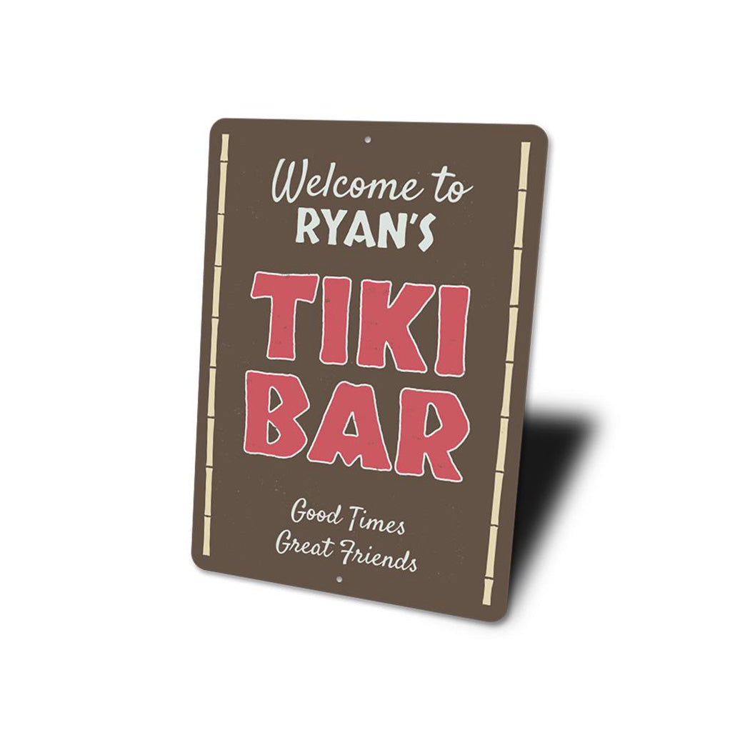 Welcome Name Tiki Bar Sign