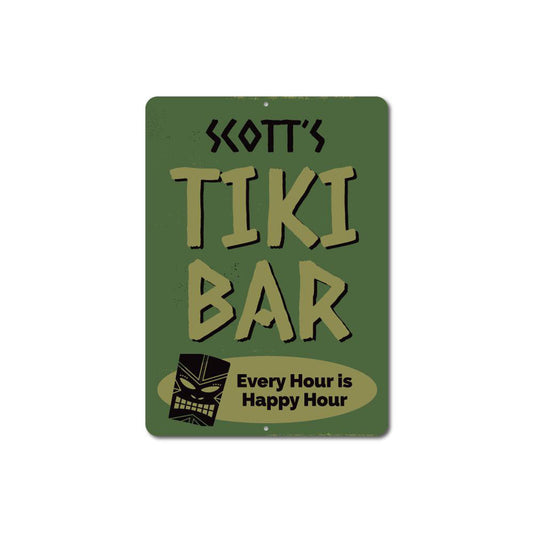 Every Hour is Happy Hour Tiki Bar Sign