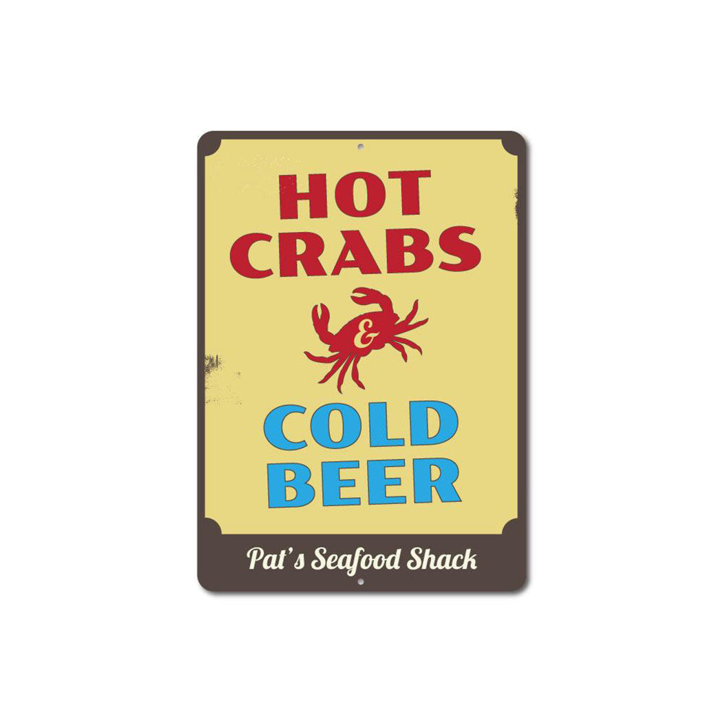 Hot Crabs and Cold Beer Sign