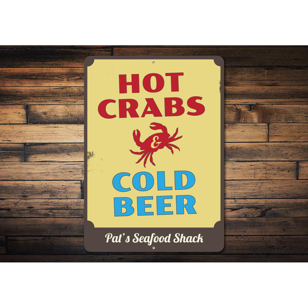 Hot Crabs and Cold Beer Sign