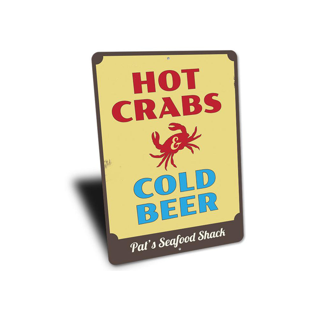 Hot Crabs and Cold Beer Sign