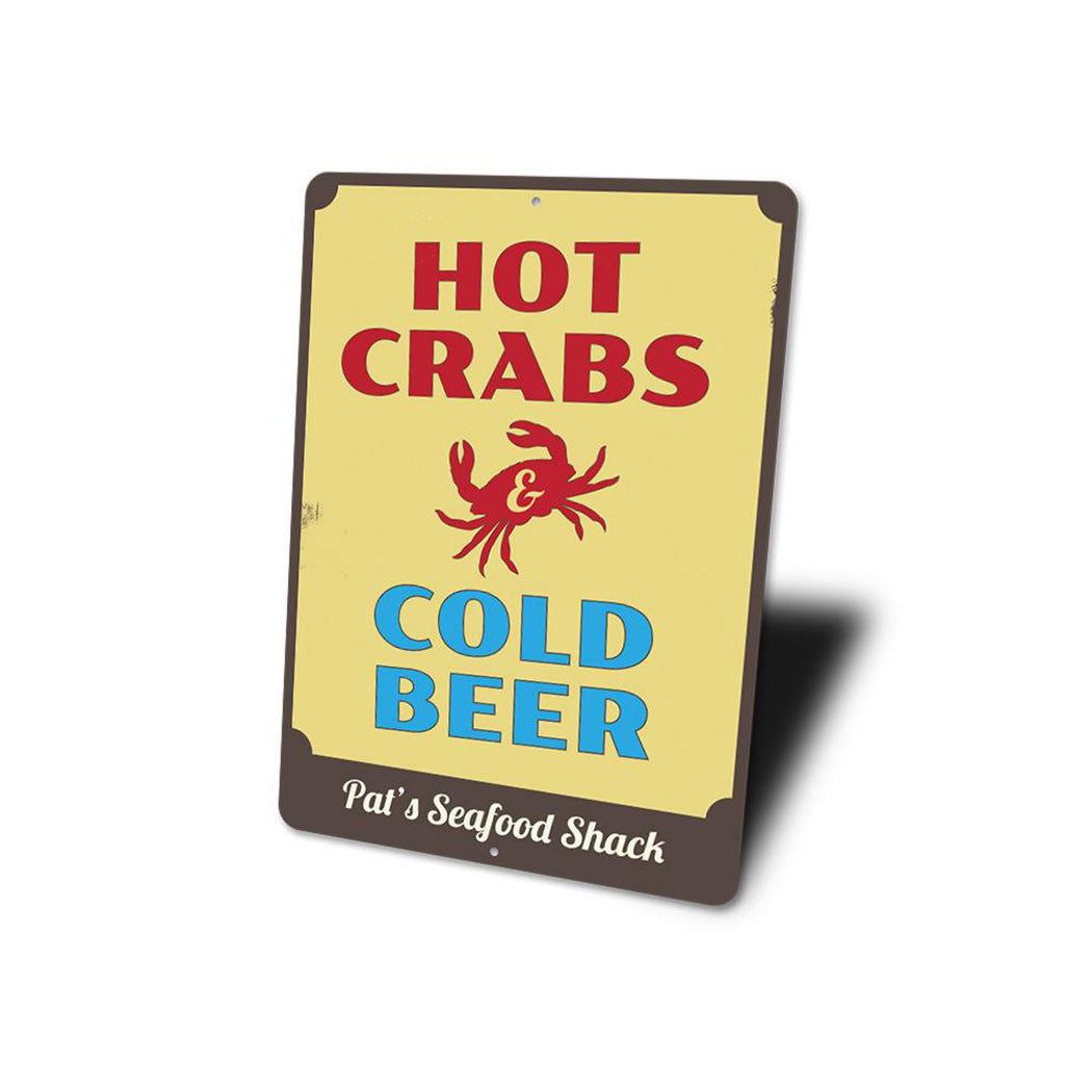 Hot Crabs and Cold Beer Sign