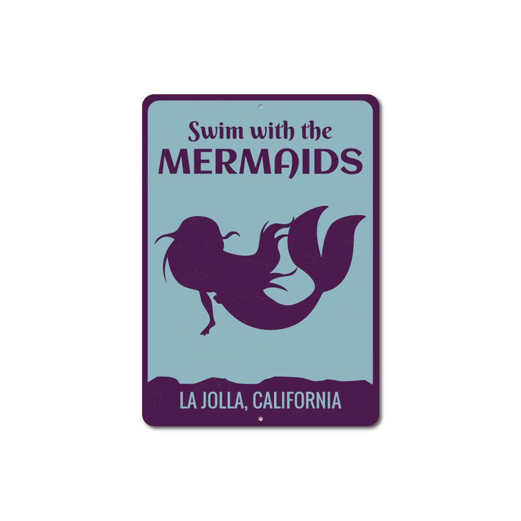 Swim With The Mermaids Sign