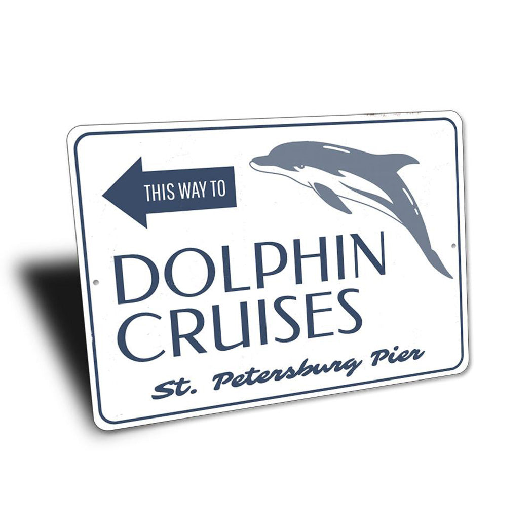 Dolphin Cruises This Way Sign