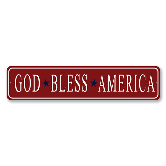 God Bless America Patriotic Sign