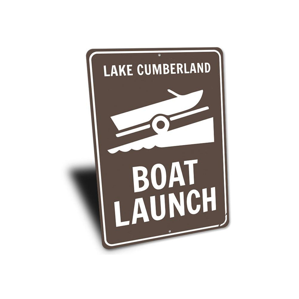 Boat Launch Lake Name Sign