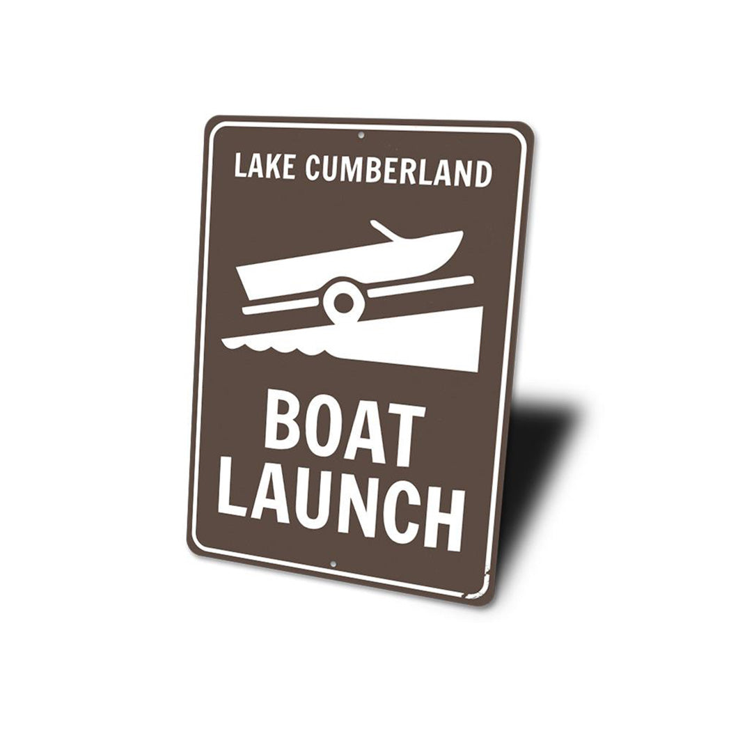 Boat Launch Lake Name Sign