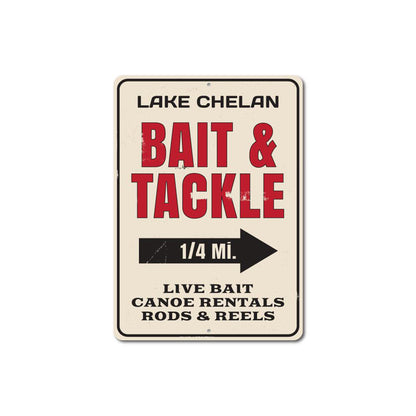 Bait & Tackle Mileage Metal Sign