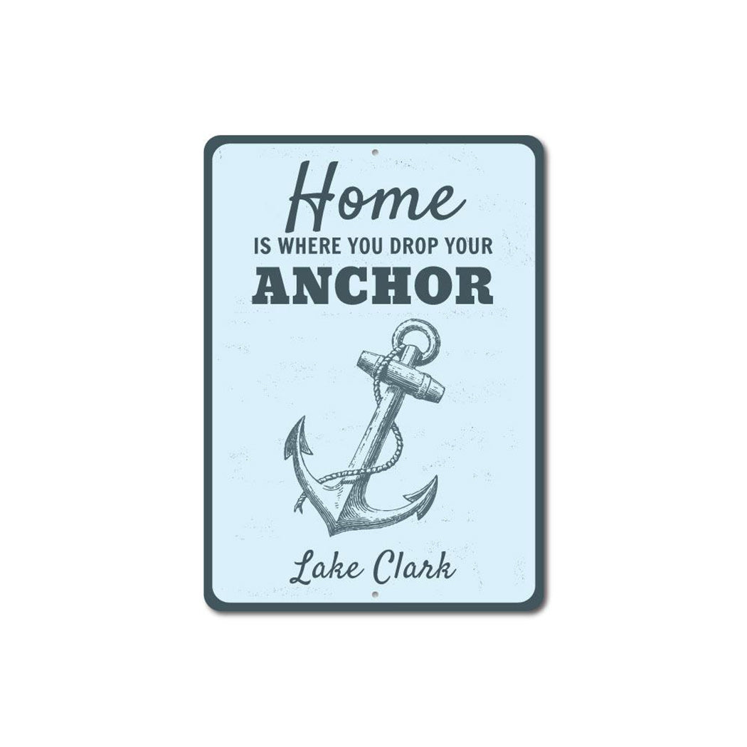 Nautical Lake Anchor Sign