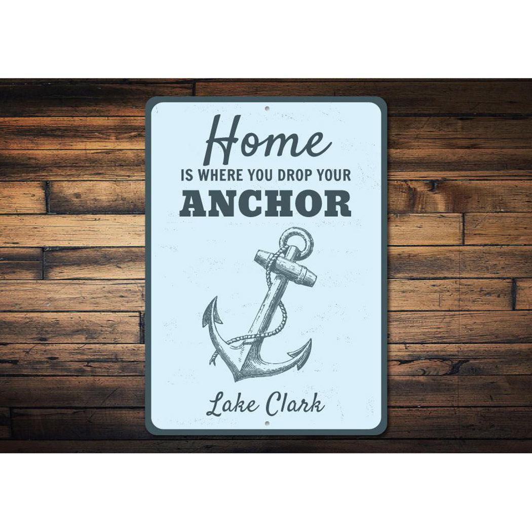 Nautical Lake Anchor Sign