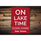 Lake Name On Lake Time Sign