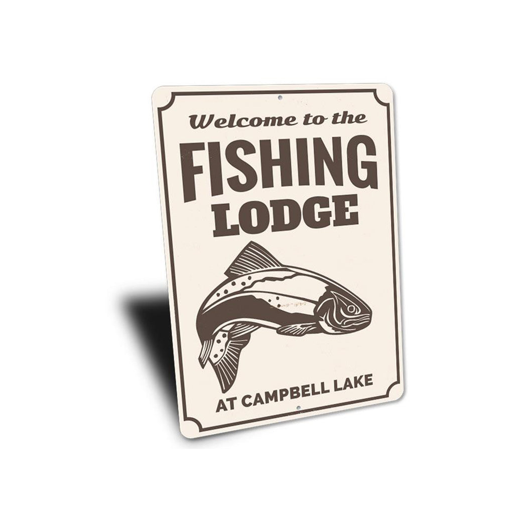 Fishing Lodge Welcome Sign
