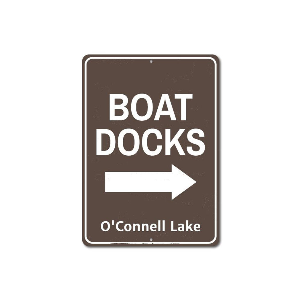 Boat Docks Arrow Sign