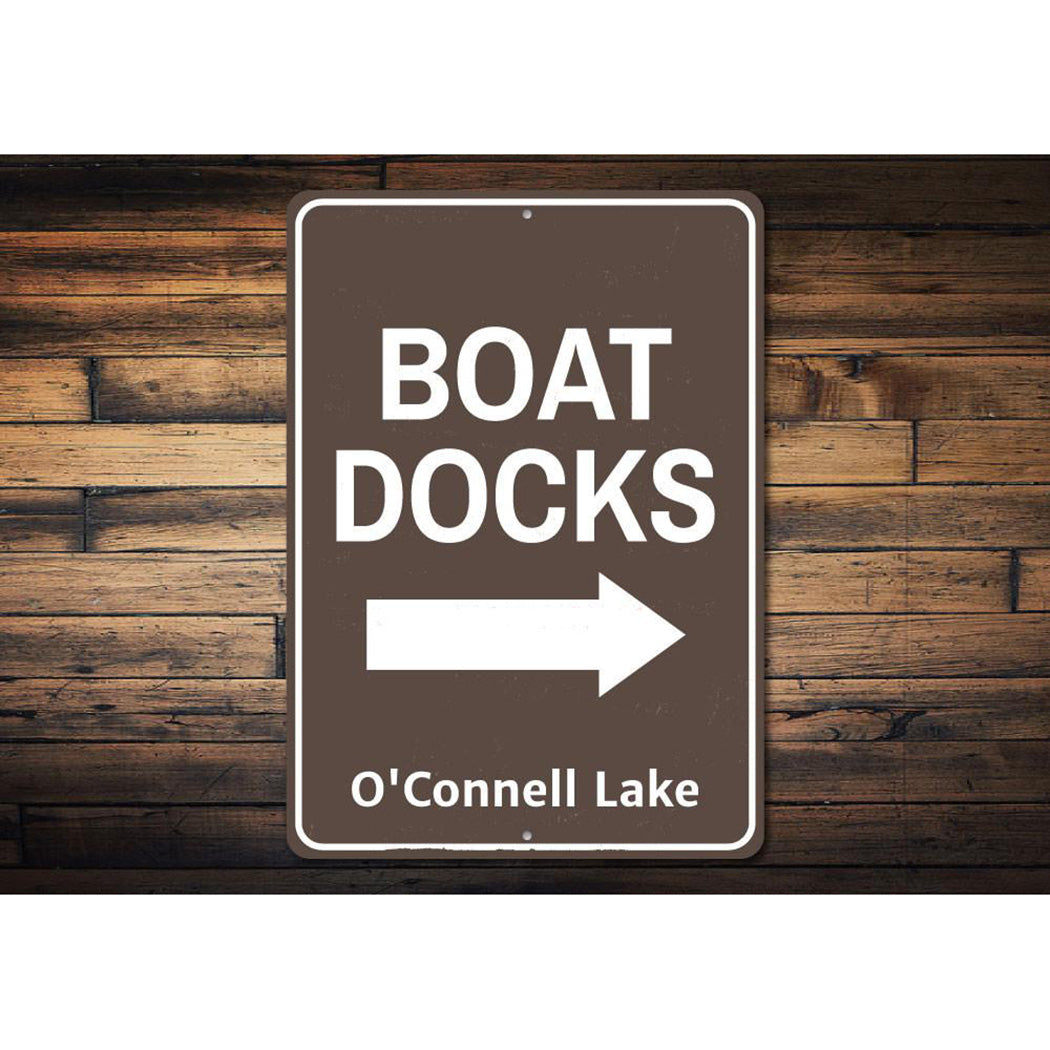 Boat Docks Arrow Sign