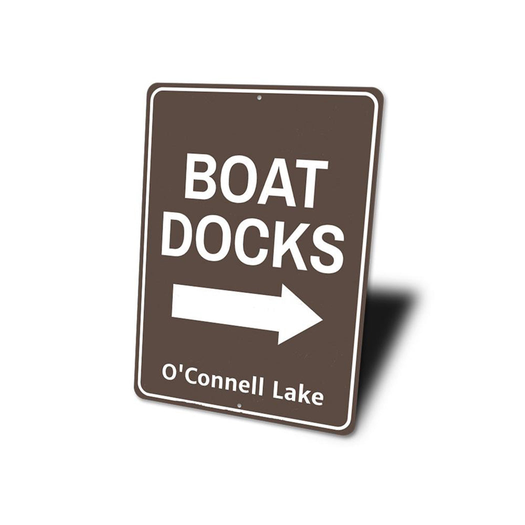 Boat Docks Arrow Sign