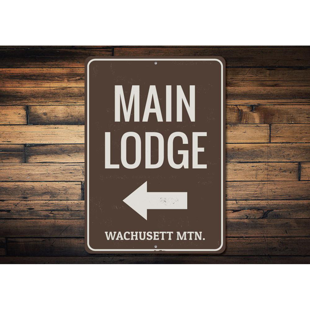 Main Lodge Arrow Sign