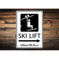Ski Lift Directional Arrow Sign