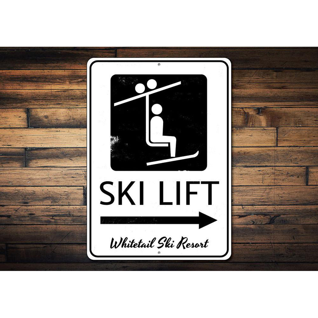 Ski Lift Directional Arrow Sign – Lizton Sign Shop Wholesale