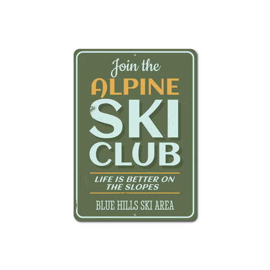 Join Alpine Ski Club Sign