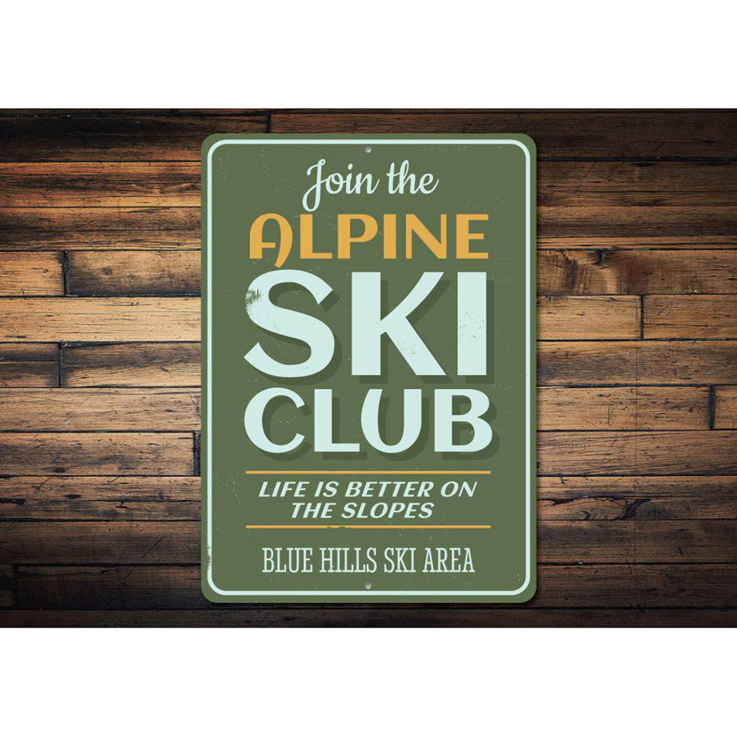 Join Alpine Ski Club Sign